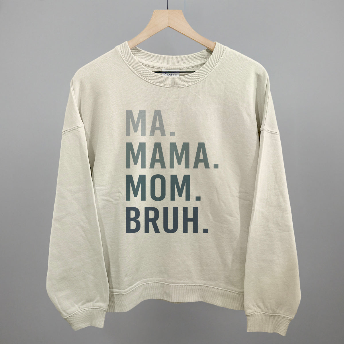 Ma Mama Mom Bruh Blue Gradient Text
