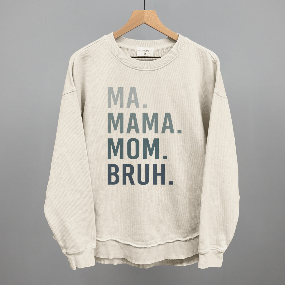 Ma Mama Mom Bruh Blue Gradient Text